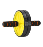 Roller with Knee Pad Ab Exerciser  (Black, Yellow)